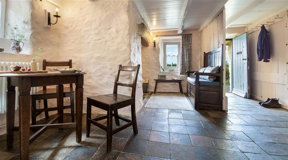 The dining area at Treleddyd Fawr Cottage in Haverfordwest, Pembrokeshire