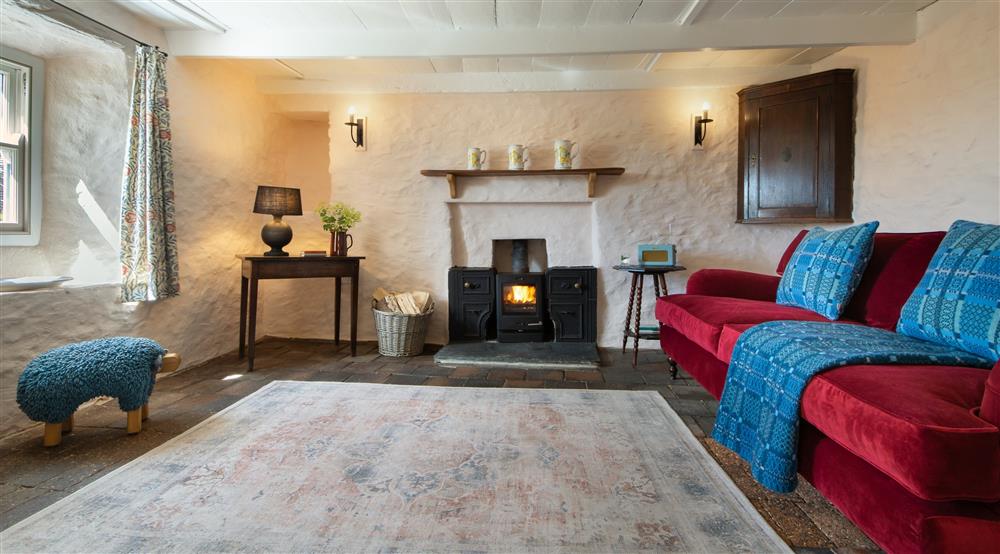 The sitting room at Treleddyd Fawr Cottage in Haverfordwest, Pembrokeshire