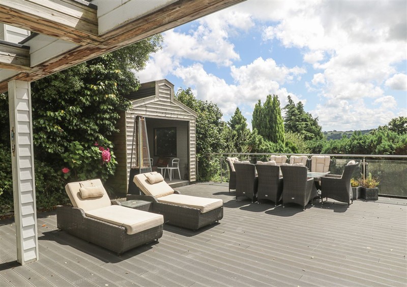 This is the patio at Treliance, Feock near Carnon Downs