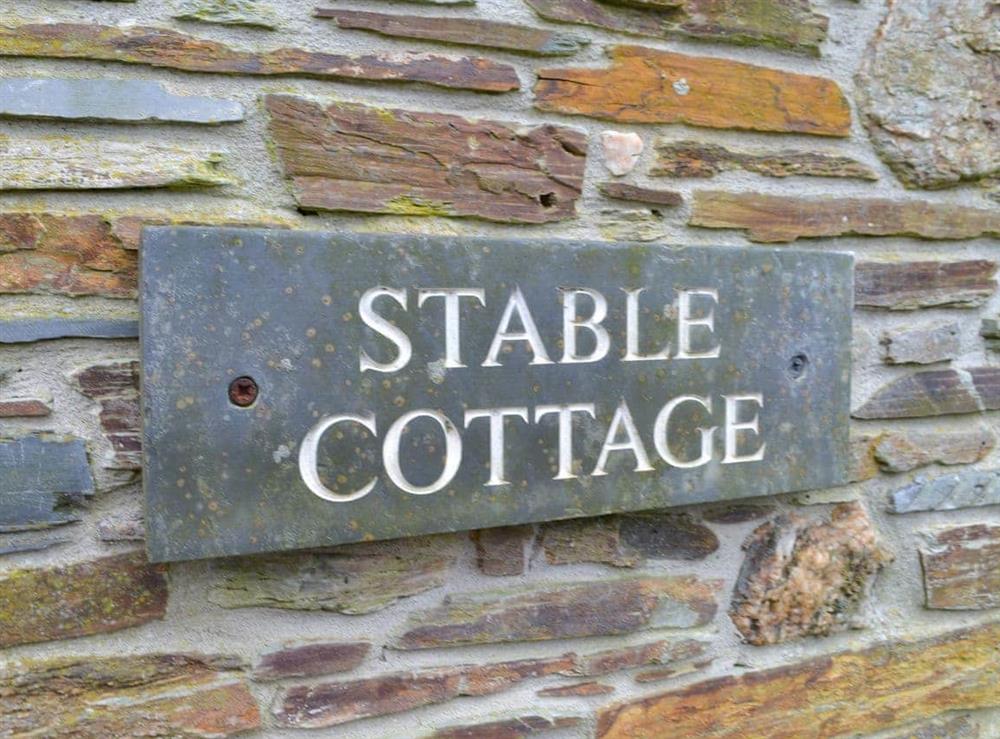Lovely slate nameplate at Stable, 