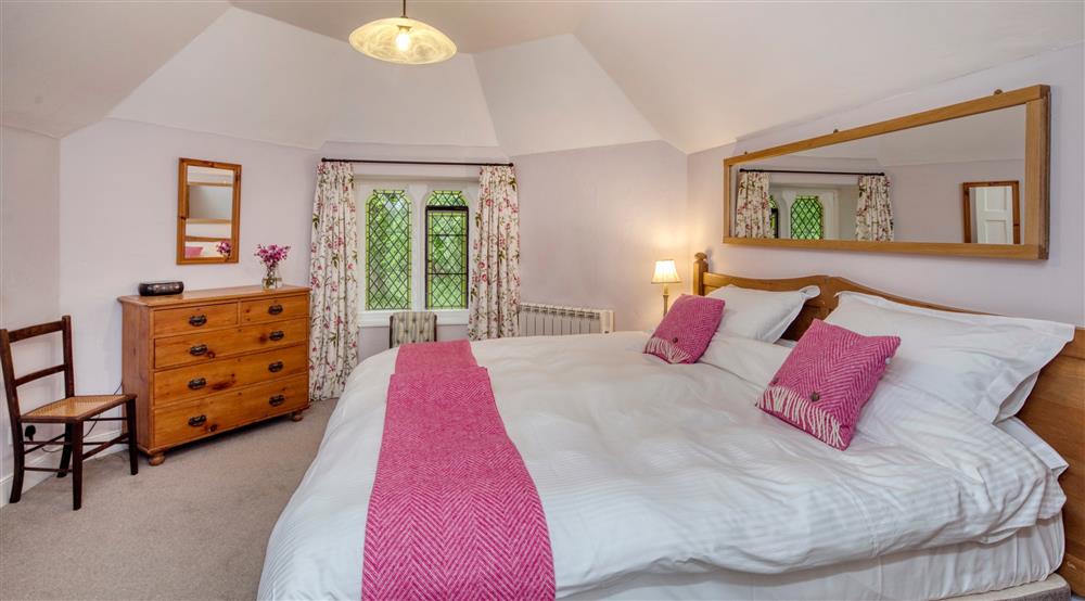 The double bedroom at Trelissick New Lodge in Truro, Cornwall