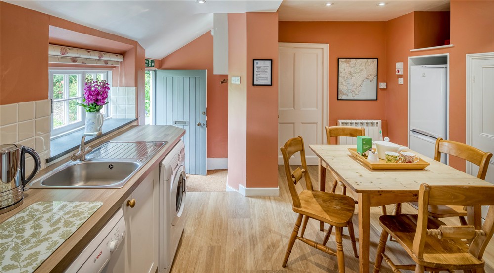 The kitchen at Trelissick Old Lodge in Truro, Cornwall