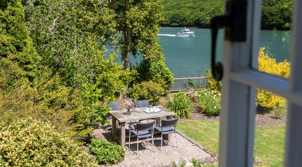 The view from Trelissick Quay Cottage, Cornwall at Trelissick Quay Cottage in Feock, Cornwall