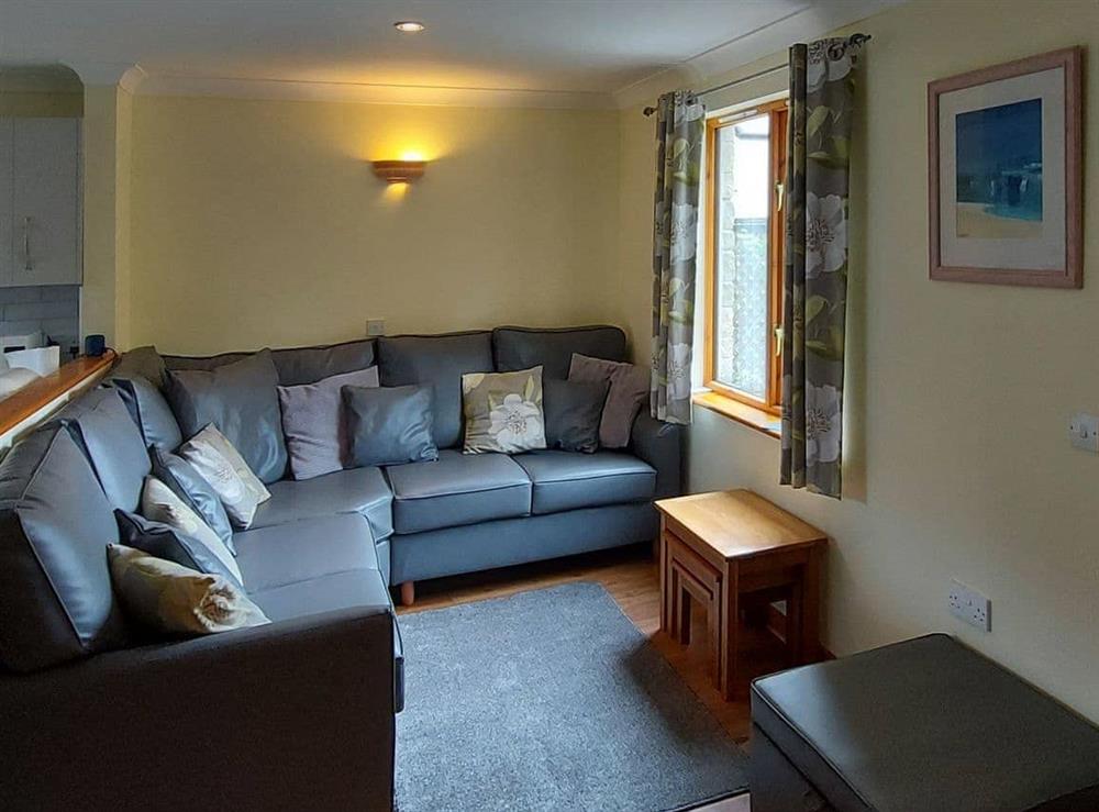 Living area at Trellee in Maen Valley, Goldenbank, Cornwall