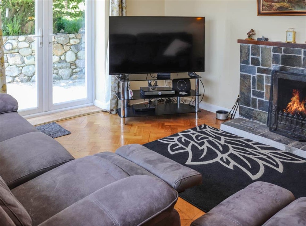 Living room at Trem Nant in Aberdaron, Gwynedd
