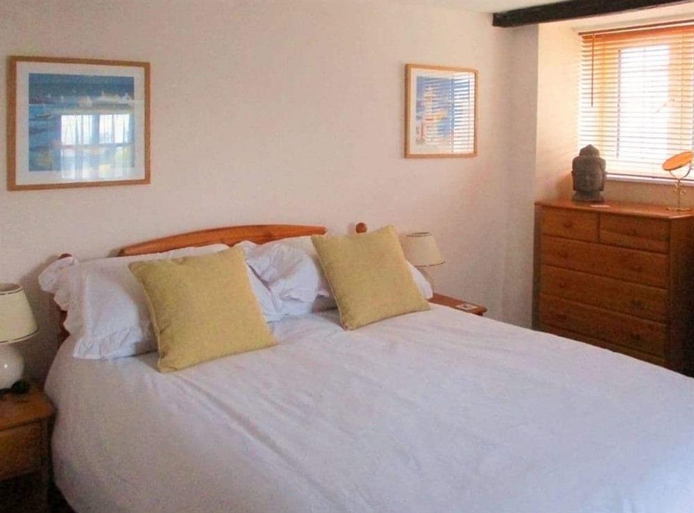 Bedroom with double bed at Tremaer in Bude, Cornwall., Great Britain