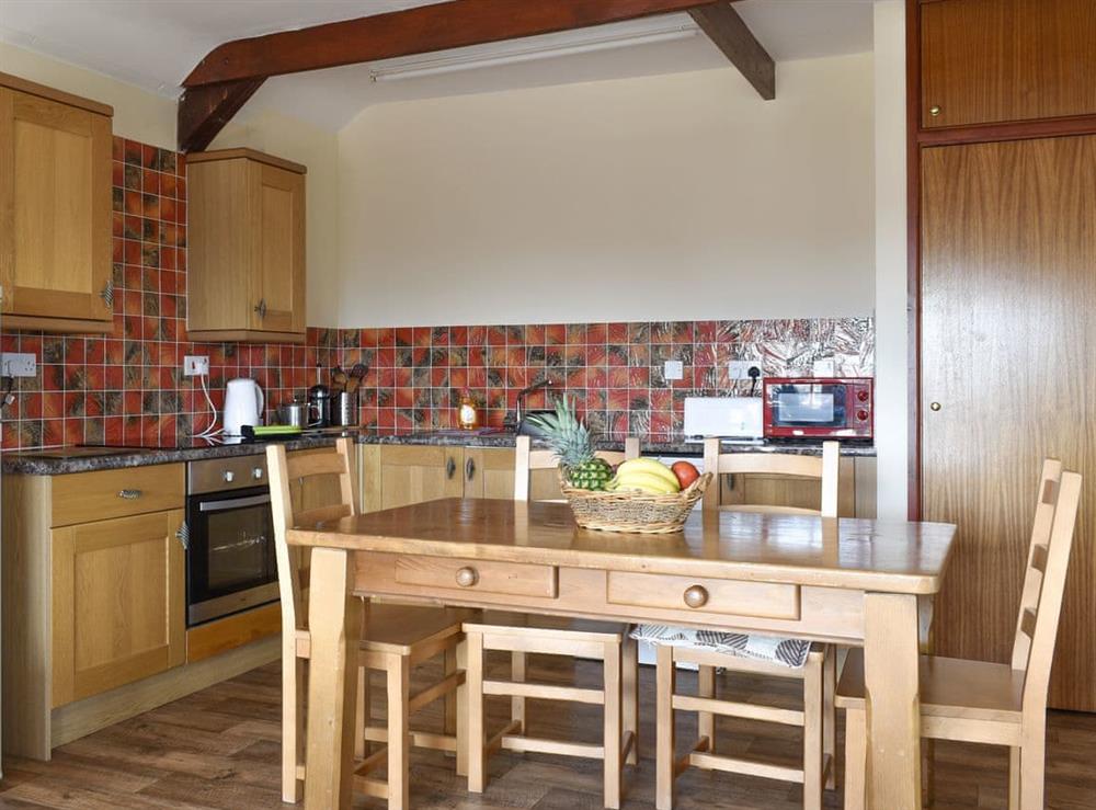 Fully appointed kitchen with convenient dining area at Owls Roost, 