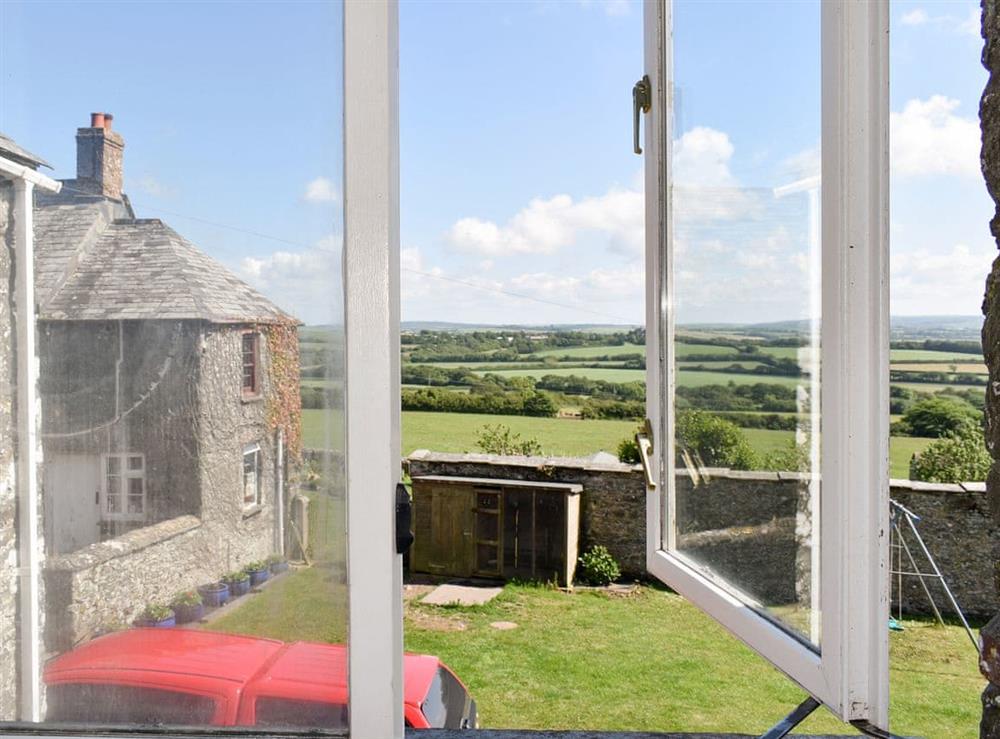 Superb rural views from the living area at Owls Roost, 