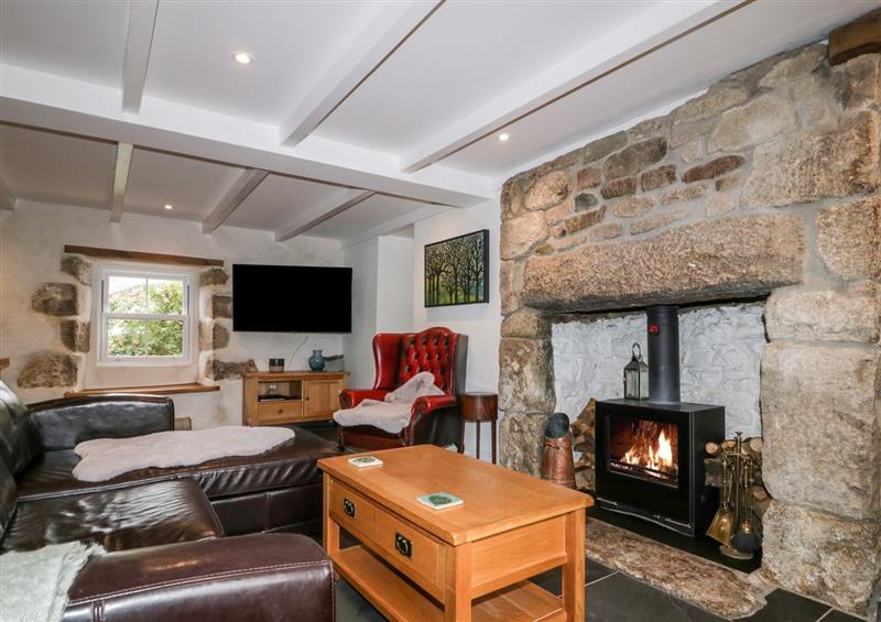 The living area at Trenwith Bridge Cottage, St Ives