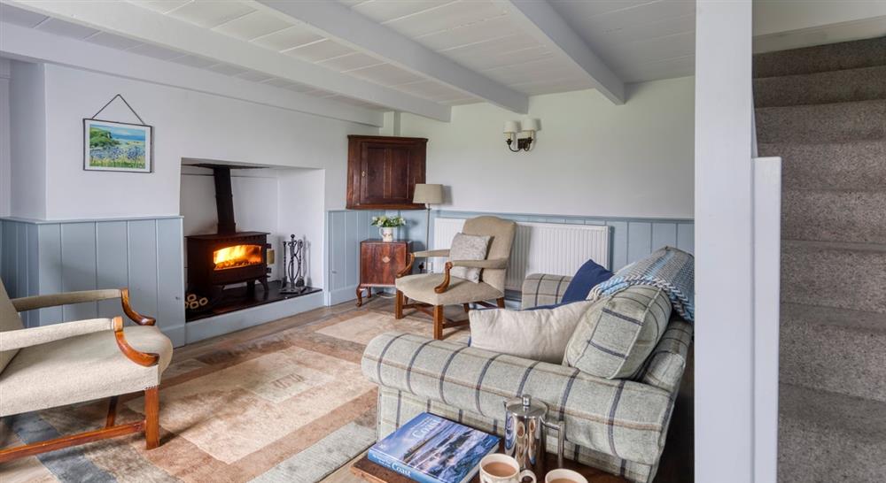 The sitting room at Trescore in Nr Padstow, Cornwall
