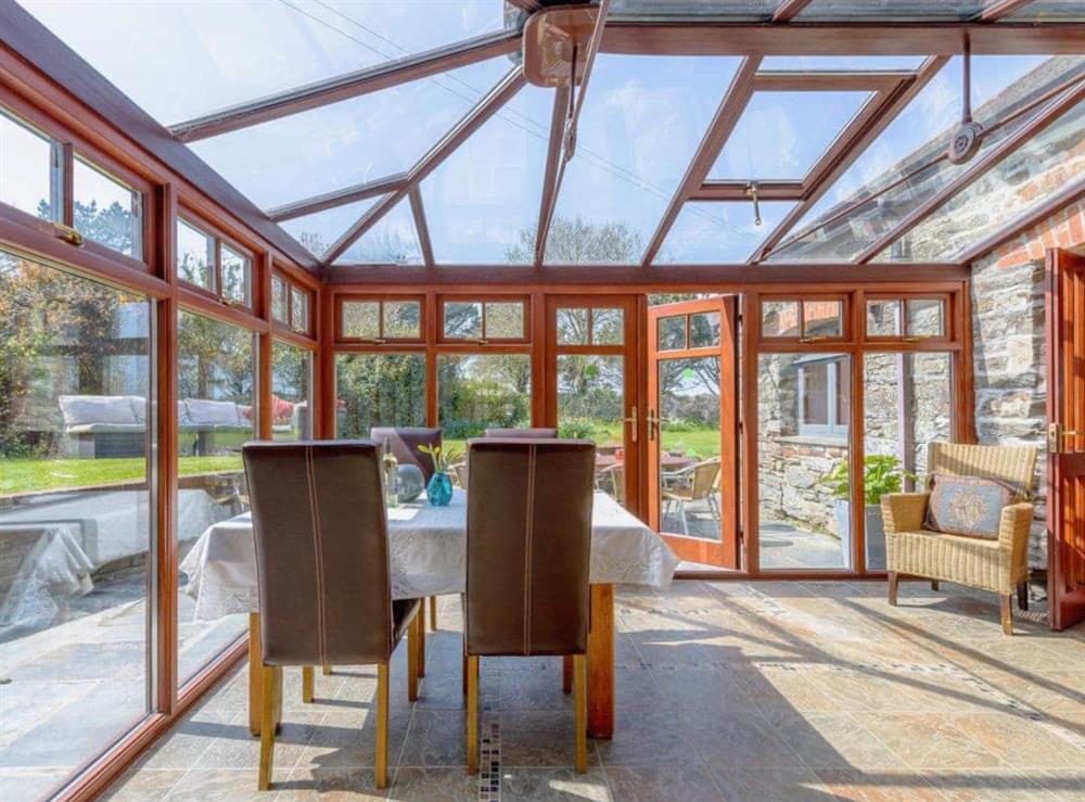 Conservatory at Trescowthick Barn in St Newlyn, Cornwall