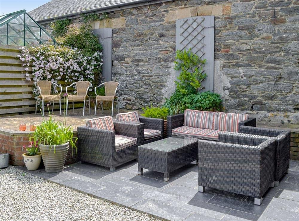 Delightful sitting out area at Trescowthick Barn in St Newlyn, Cornwall