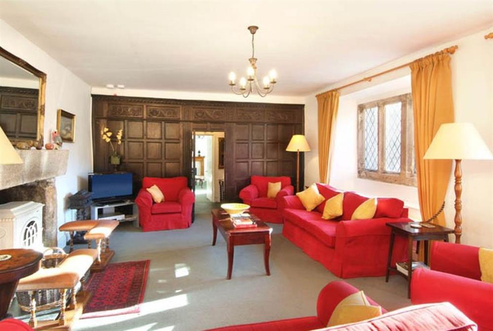 Living room at Tretawn Farmhouse, St Kew, North Cornwall