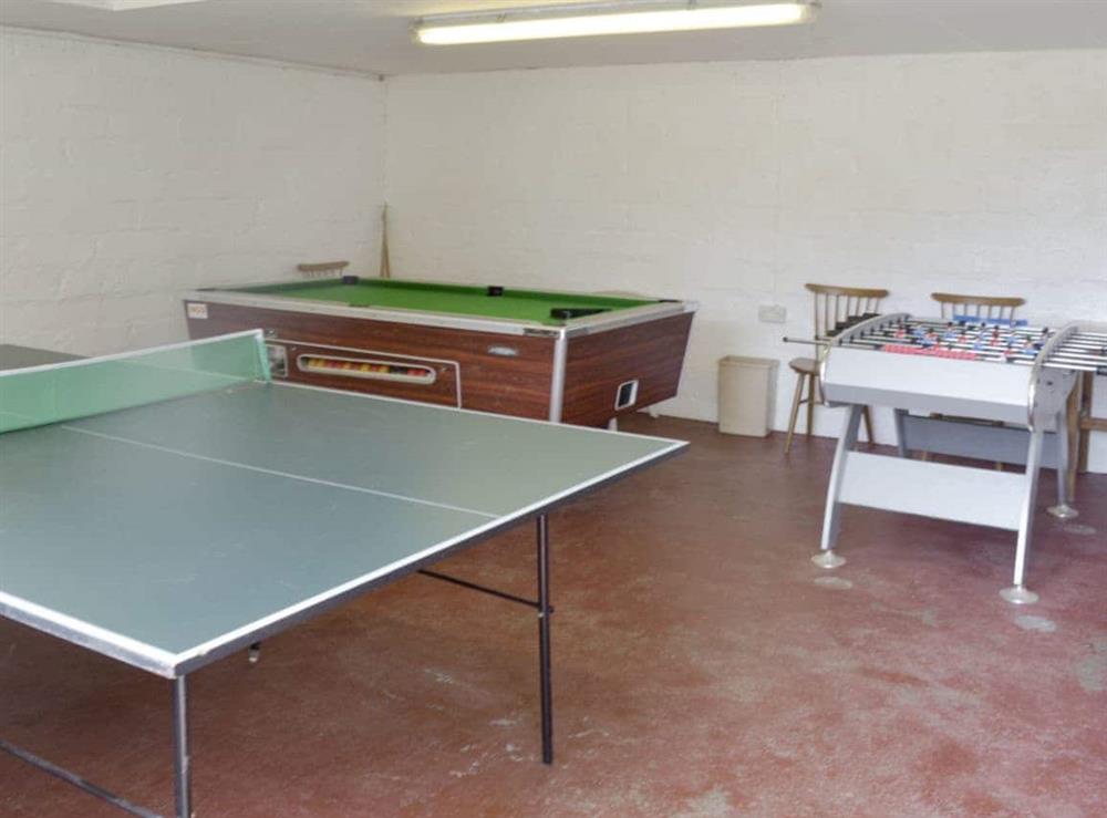 Shared indoor recreation room at Dovecote, 