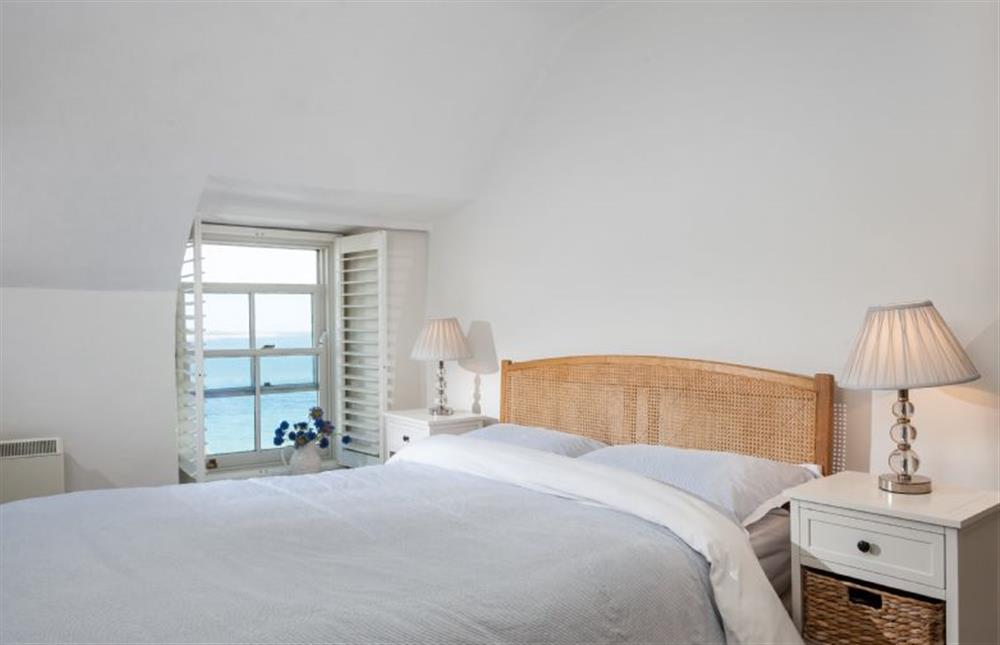 Trevarrow Cottage, Cornwall: Enjoy lovely sea views from bedroom one at Trevarrow Cottage, Coverack
