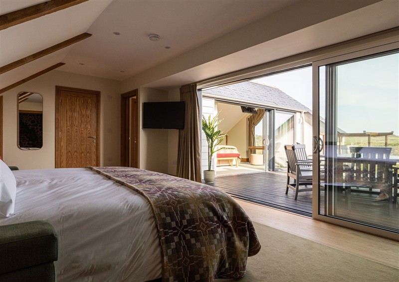 One of the 4 bedrooms at Trevean, Mullion