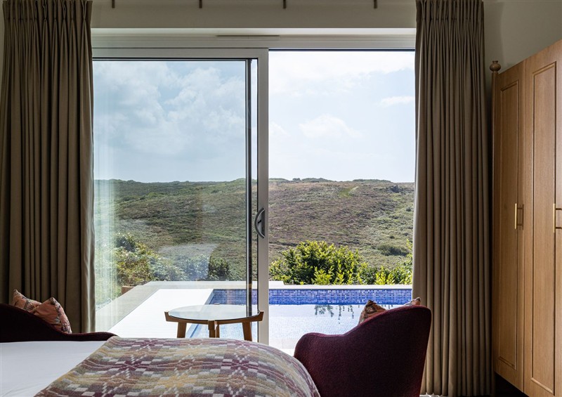 One of the bedrooms at Trevean, Mullion