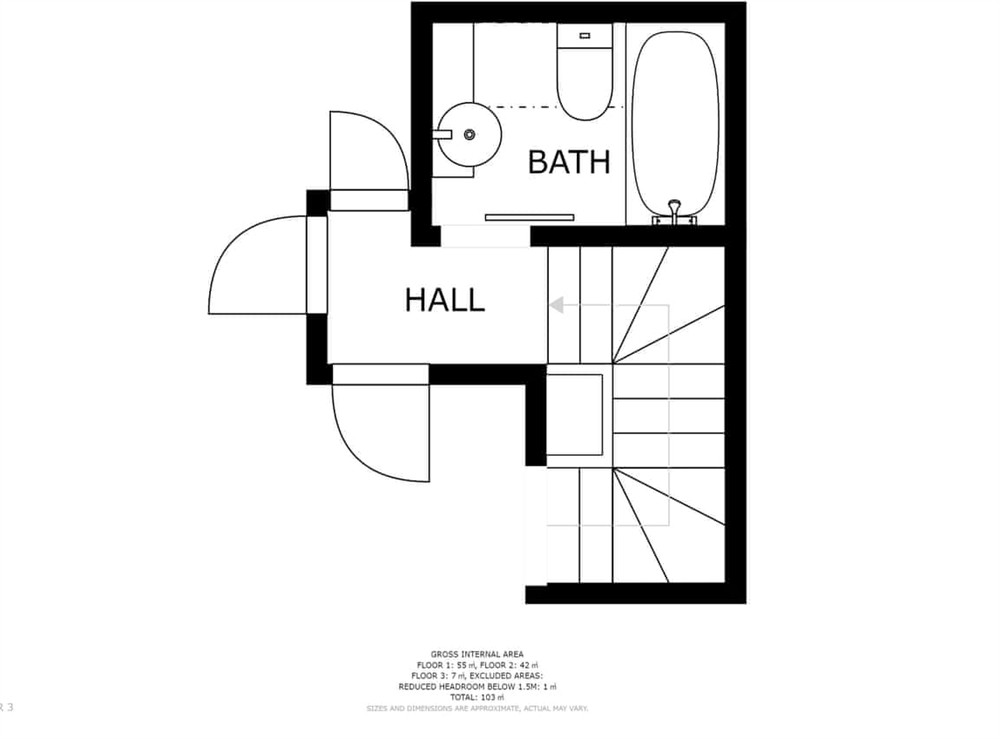 Floor plan (photo 3) at Trevellas in Portscatho, Cornwall