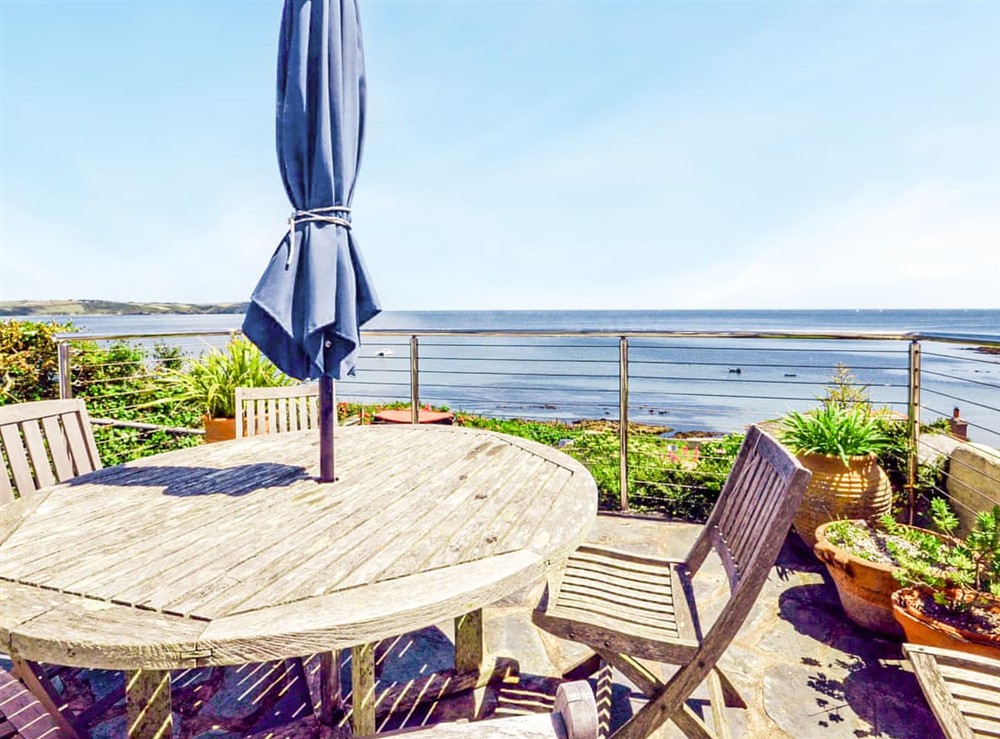 Outdoor area at Trevellas in Portscatho, Cornwall