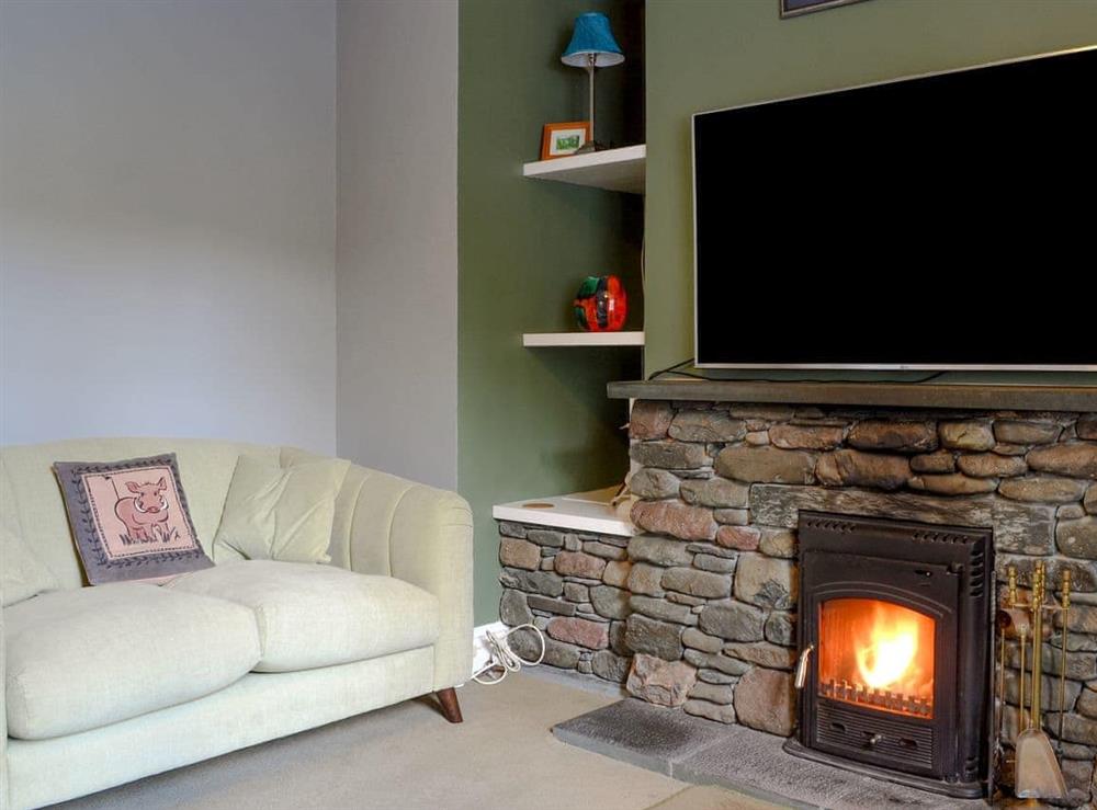 Wonderful living room with wood burner and large t.v. (photo 2) at Trevene in Buttermere, near Keswick, Cumbria