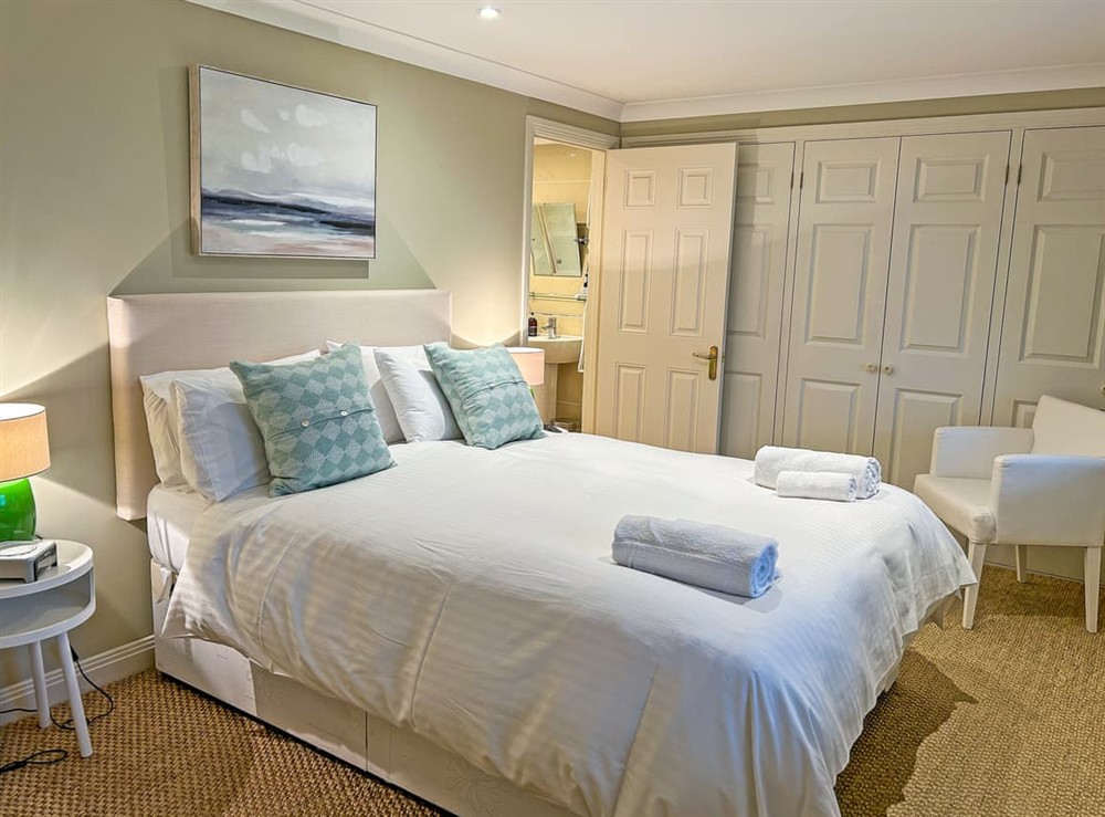 Double bedroom at Trevennen West in St Mawes, near Falmouth, Cornwall
