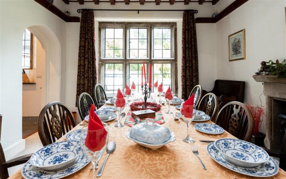 Dining room at Treverbyn Vean Lodge in St Neot