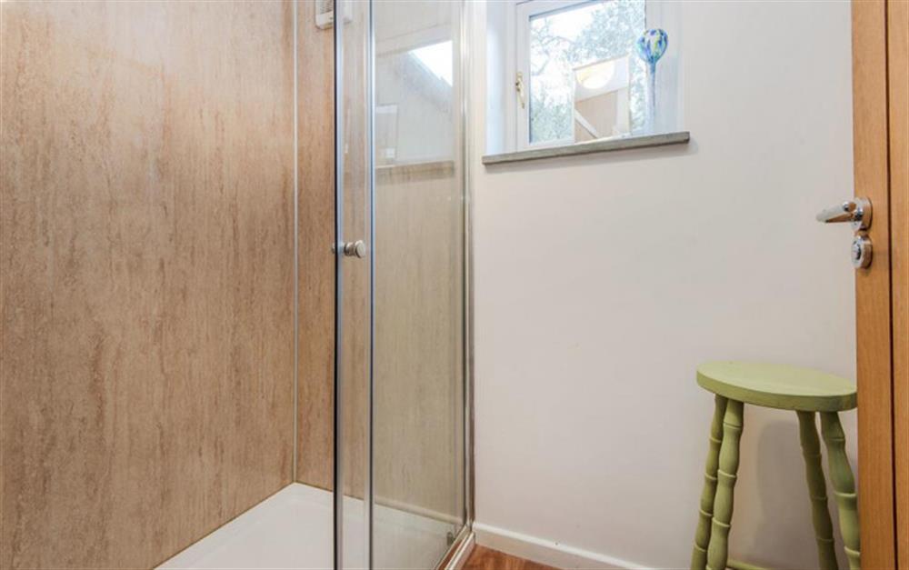 The modern new shower room at Treverbyn Vean Stable in St Neot