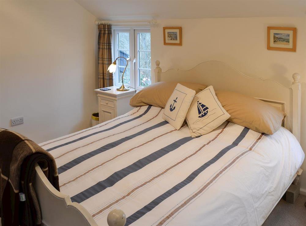 Double bedroom at Treveth Cottage in Lamorna, near Penzance, Cornwall, England