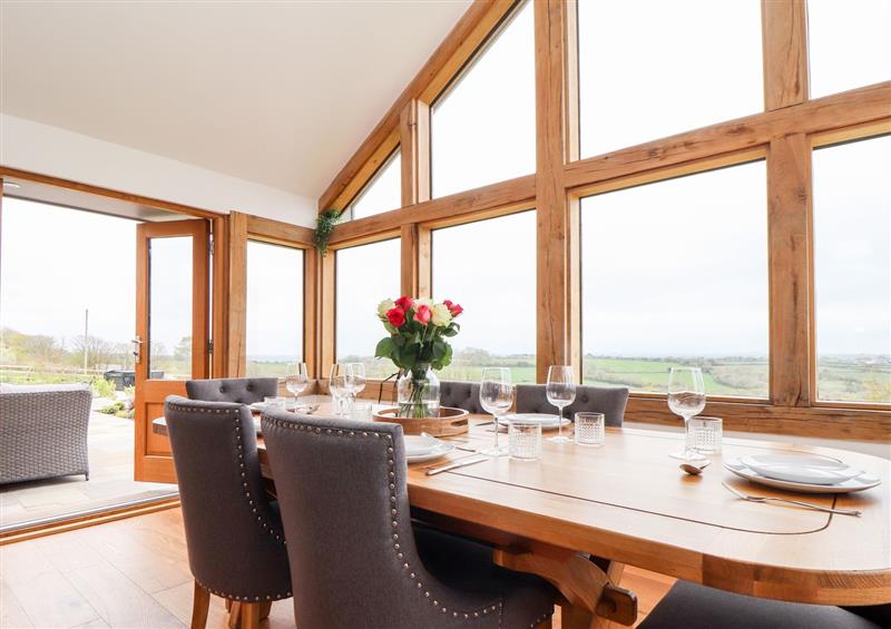 The dining room at Trevilges Cottage, Trewennack near Helston