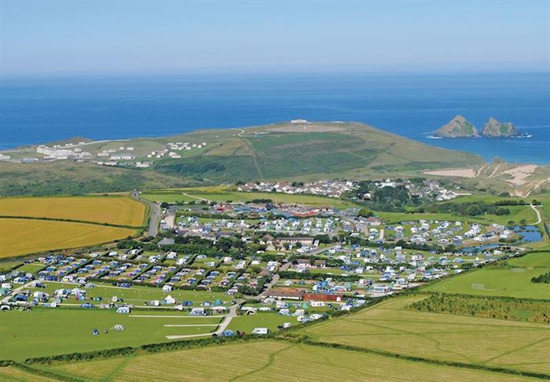 The views of Trevornick from above at Trevornick in Holywell Bay, North Cornwall