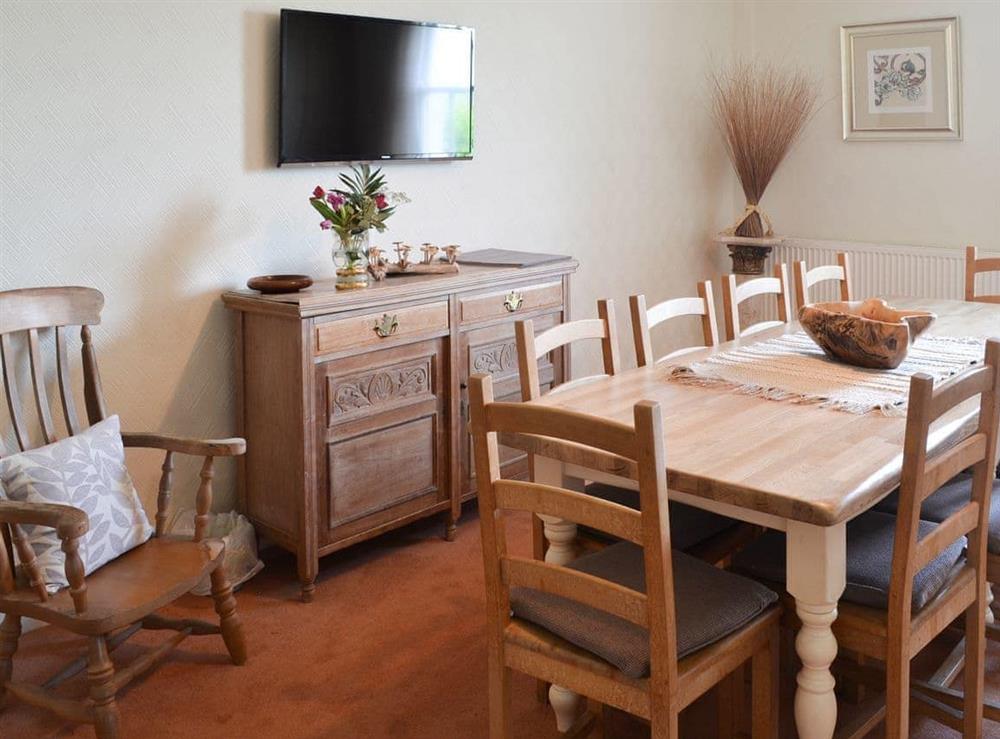 Spacious and well-appointed dining room at Trew House in Stratton, Bude., Cornwall