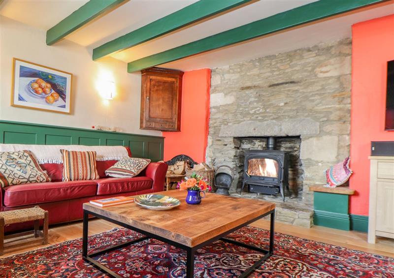 This is the living room at Trewenna, Roseland Tregony