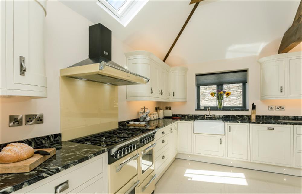 A kitchen with everything you could ask for at Trewethan Barn, Tintagel