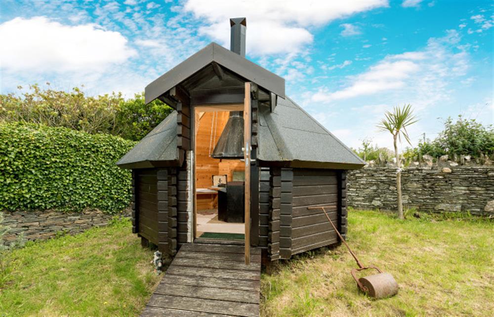 The exciting BBQ hut seating 12 at Trewethan Barn, Tintagel