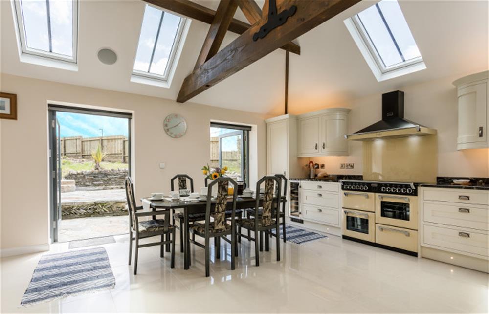 The huge and wonderful kitchen at Trewethan Barn, Tintagel