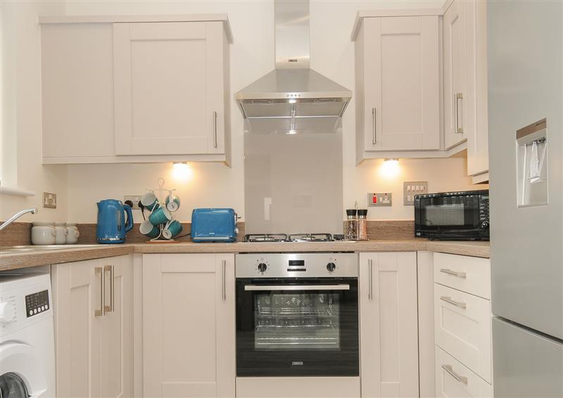 The kitchen at Trewhiddle Retreat, St Austell