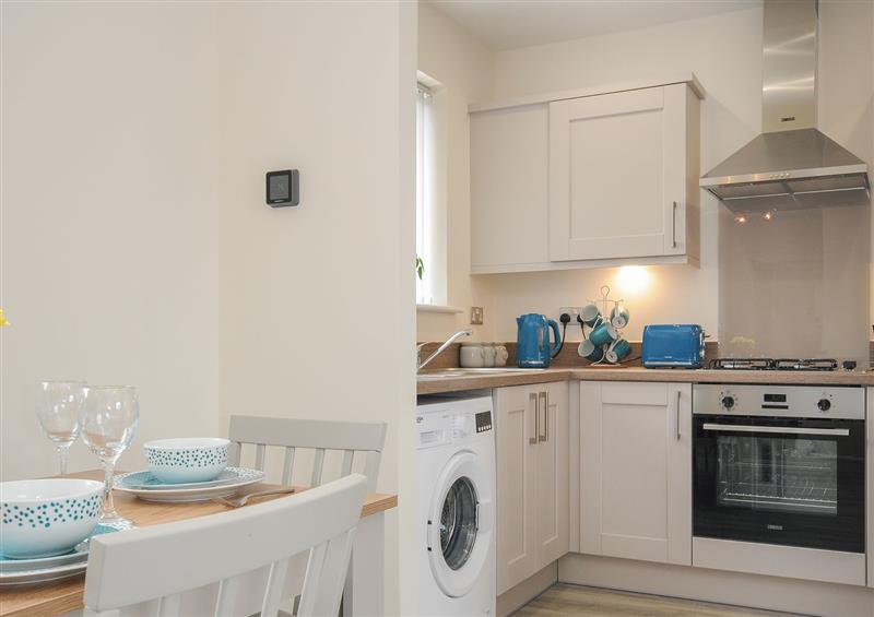 This is the kitchen at Trewhiddle Retreat, St Austell