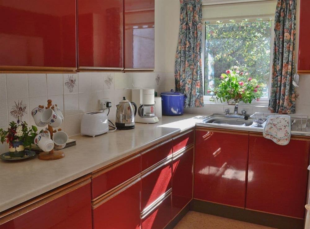 Kitchen at Trewithen Bungalow in St Merryn, near Padstow, Cornwall