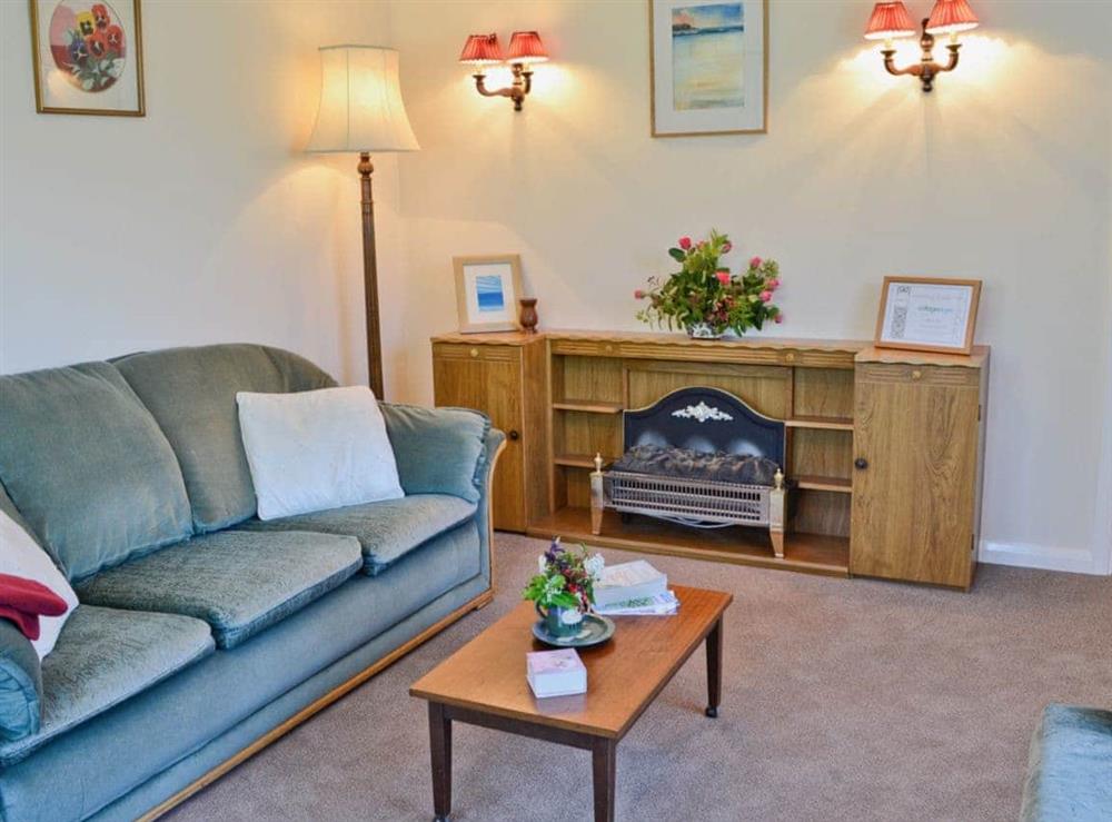 Living room at Trewithen Bungalow in St Merryn, near Padstow, Cornwall