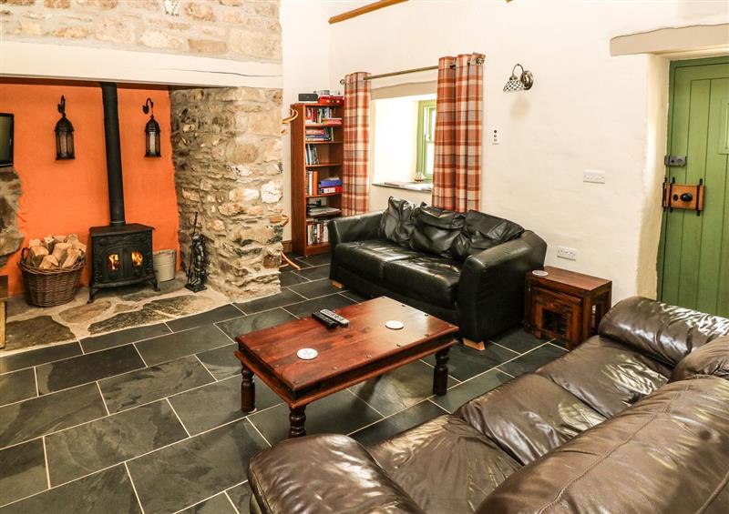 The living area at Trewrach Cottage, Dinas Cross