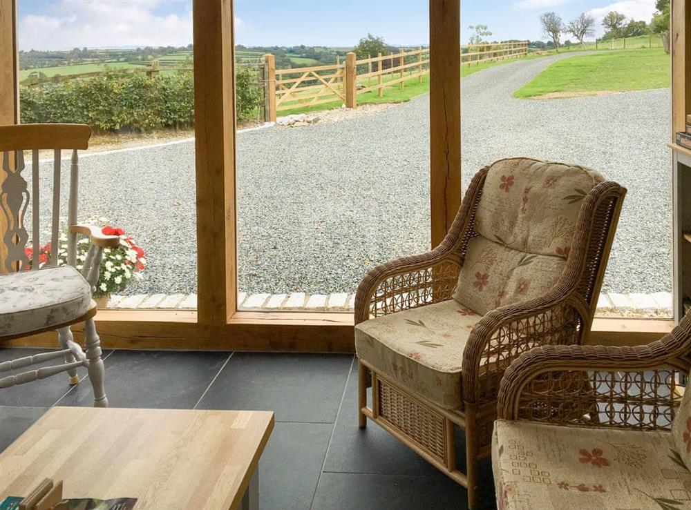 Peaceful sun room at Trezeal View in North Hill, Cornwall