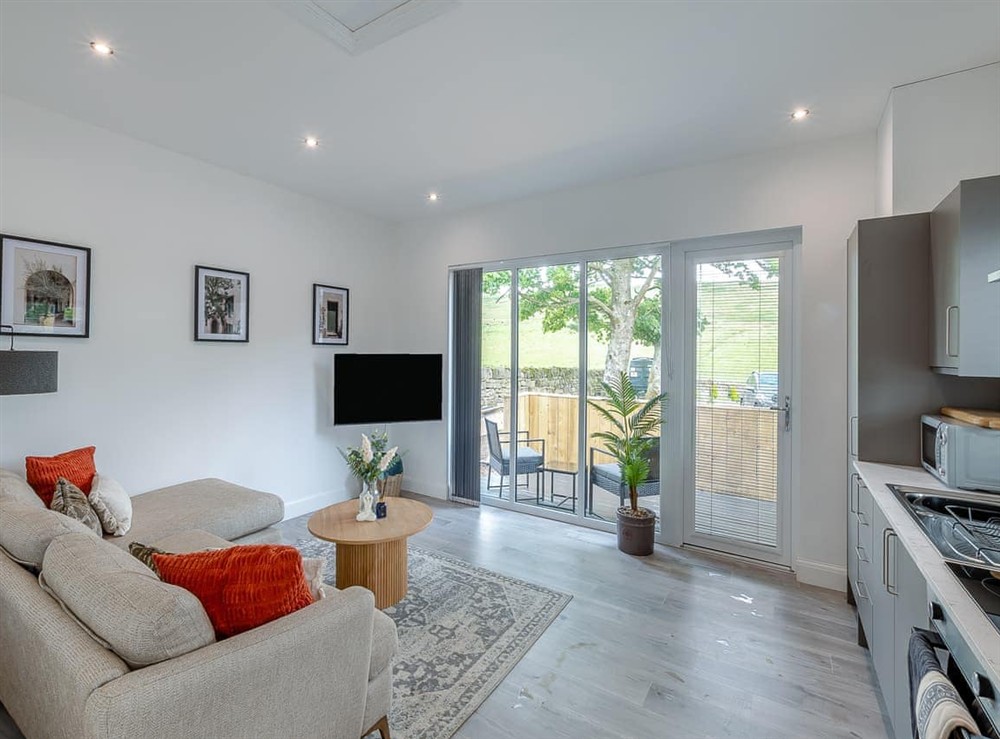 Open plan living space at Trig View in Bardon Mill, nr Hexham, Northumberland