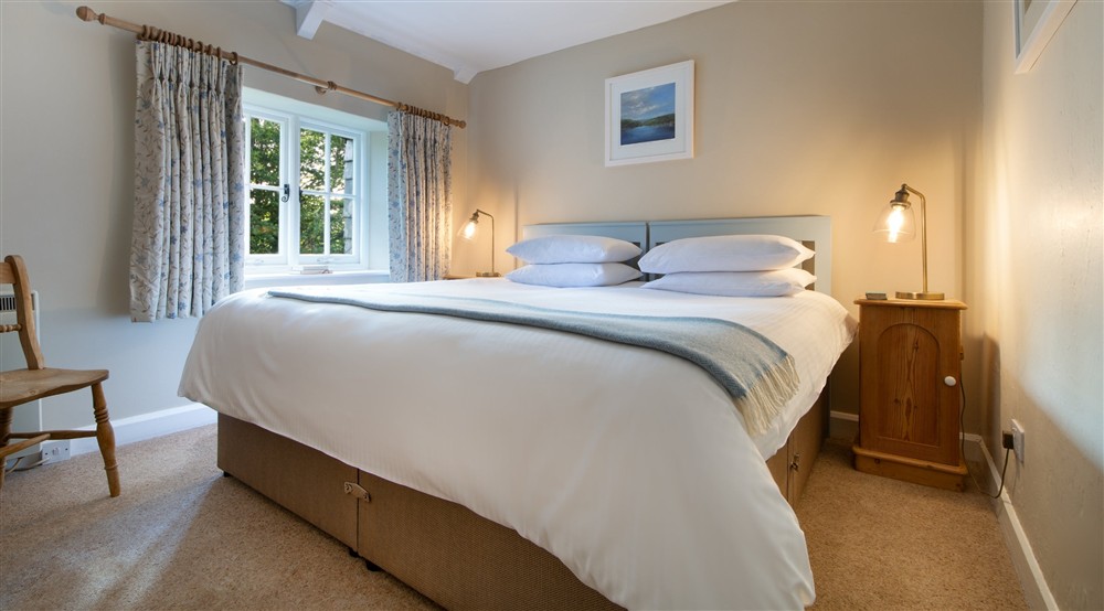 The double bedroom at Triggabrowne Cottage in Lanteglos-by-fowey, Cornwall