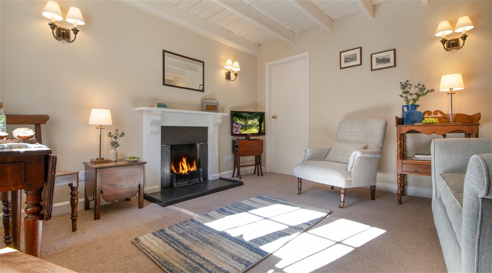 The sitting room at Triggabrowne Cottage in Lanteglos-by-fowey, Cornwall