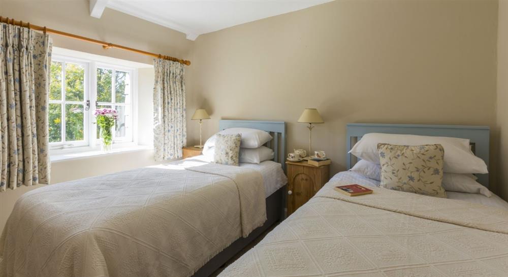 The twin or double bedroom at Triggabrowne Cottage in Lanteglos-by-fowey, Cornwall