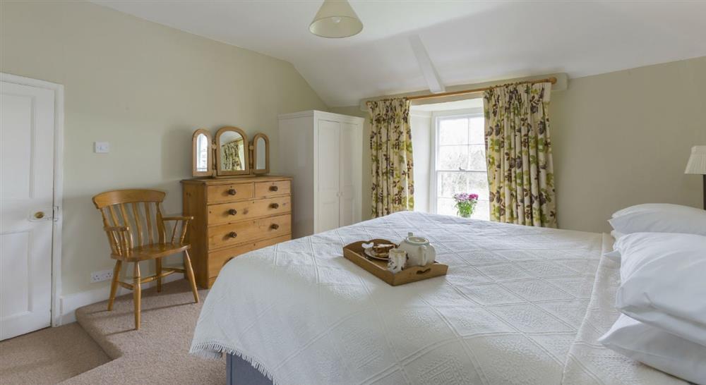 The double bedroom at Triggabrowne Farm House in Lanteglos-by-fowey, Cornwall
