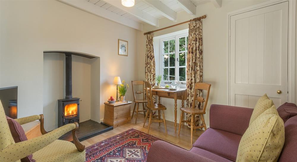The sitting room at Triggabrowne Meadow Cottage in Lanteglos-by-fowey, Cornwall