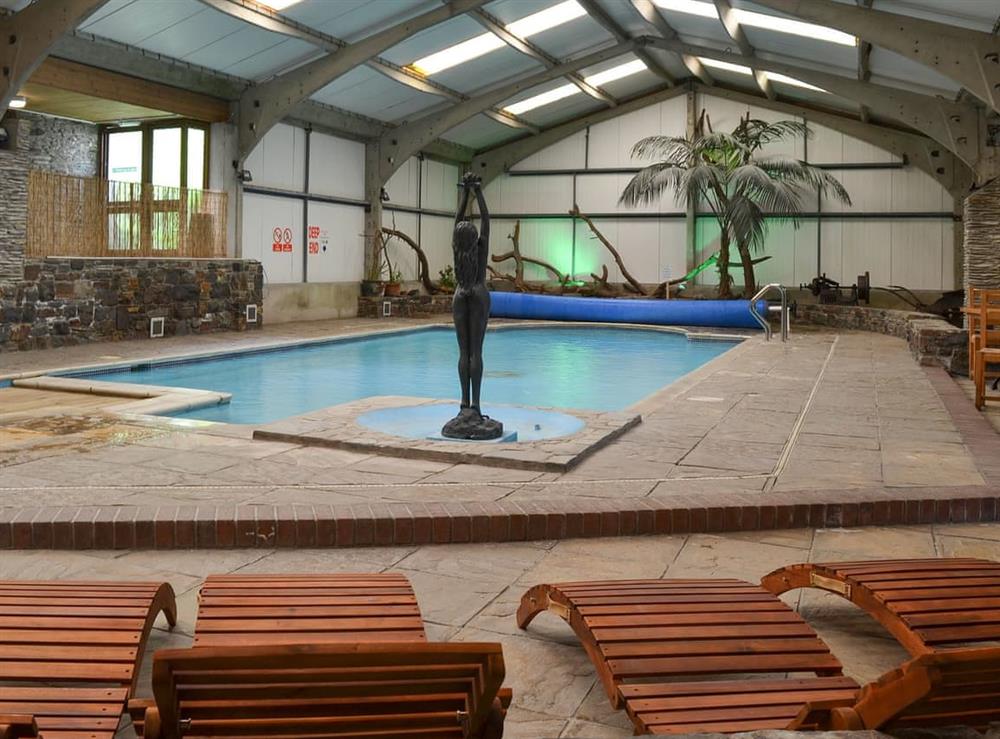 Shared indoor swimming pool at Manor Cottage, 