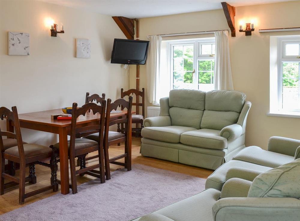 Spacious yet cosy open plan living area at Mill Cottage, 