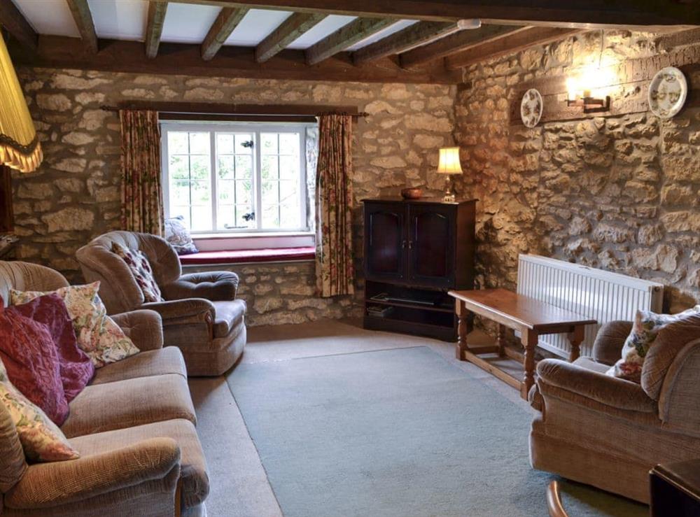 Living room at Tripps Farm in Alweston, near Sherborne, Dorset